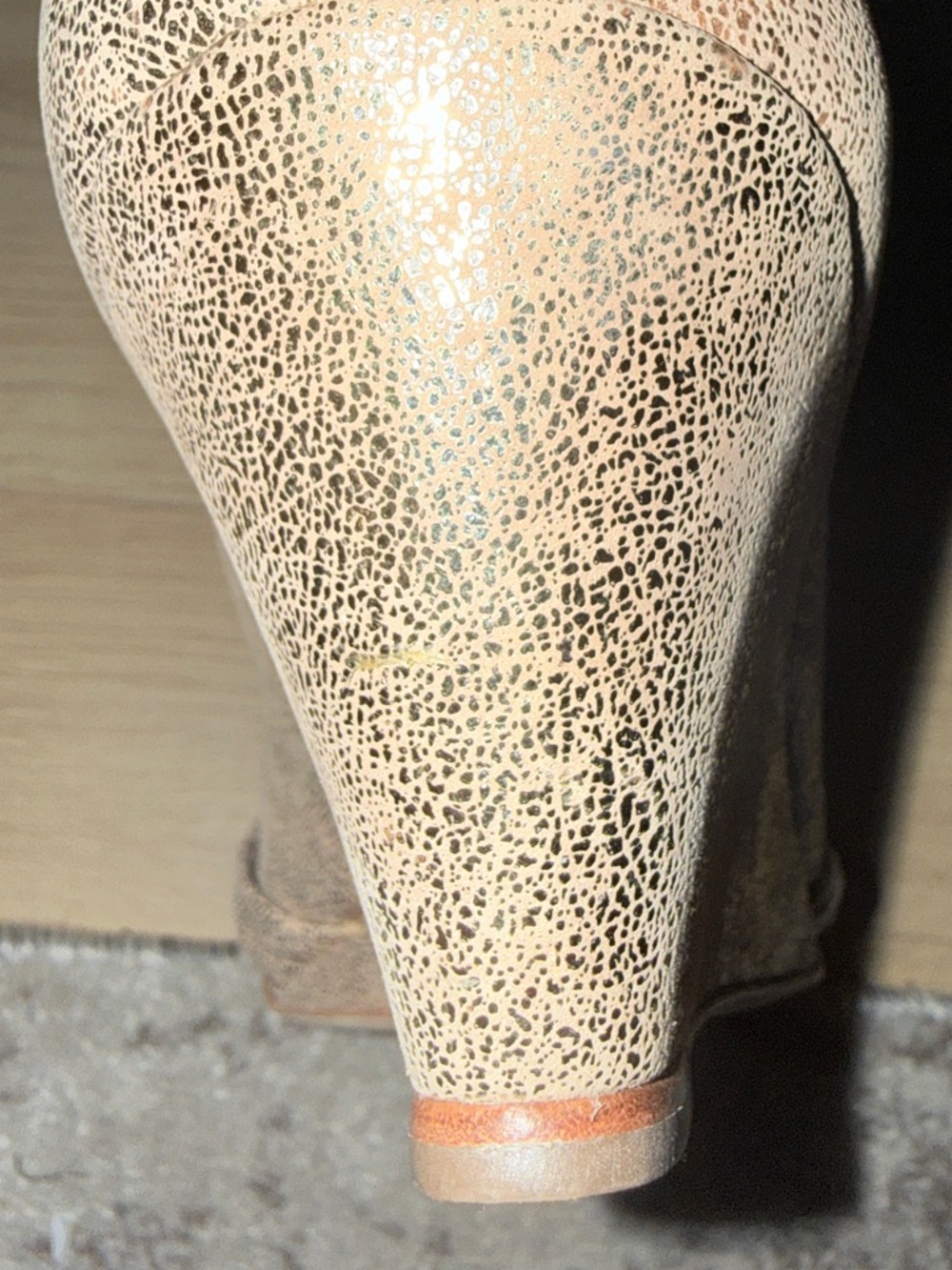 Loeffler Randall Annabell Metallic Gold Open-Toe Wedge Sandals size 10 - Picture 11 of 13